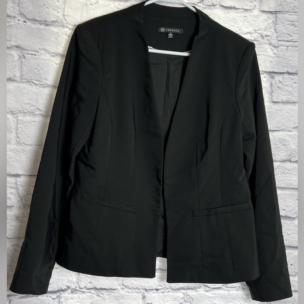 Versona Black Formal Blazer Jacket